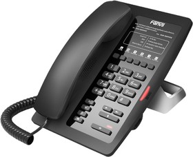 Фото 1/4 Sip-телефон Fanvil H3 Black Hotel phone, 1 USB Port for phone charging, 6 Soft keys programmable service hotline, PoE, HD Voice, PSU