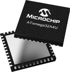 Фото 1/3 ATXMEGA32A4U-MH, 8bit AVR Microcontroller, AVR XMEGA, 32MHz, 32 + 4 kB Flash, 44-Pin VQFN