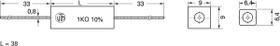 Wirewound resistor, 47 Ω, 7 W, ±10 %