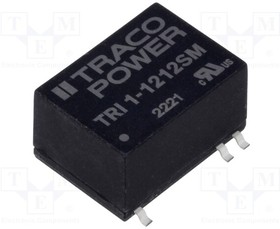 Фото 1/2 TRI 1-1212SM, Converter: DC/DC; 1W; Uin: 10.8?13.2V; Uout: 12VDC; Iout: 84mA; SMD14