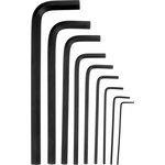 11227, Набор ключей имбусовых HEX, 2,0-12 мм, CrV, 9 шт., оксидированные, удлиненные