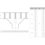 EKF Ответвитель T-образный для лестничного лотка 50x200 мм