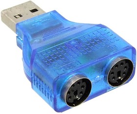 USB to 2*PS/2, Переходной разъём , синий