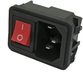 AC-002 (red), Разъём питания AC-002 (красный), с выключателем
