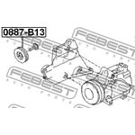 0887-B13, 0887-B13_ролик натяжной ремня НО!\ Subaru Forester/Impreza 2.0 98