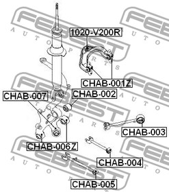 Фото 1/6 1020V200R, Опора шаровая CHEVROLET EPICA (V250) 07-