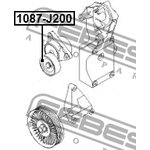 1087-J200, 1087-J200_ролик натяжной!\ Chevrolet Captiva/Epica/Lacetti 03-08