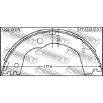 1202-SFER, Колодки ручного тормоза HYUNDAI SANTA FE 10 2009-2013 [BRAZIL + ...