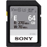 SFE64, Карта-памяти SDXC 64GB Sony SF-E UHS-II U3 V30 270/70 MB/s (SF-E64)