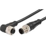 120066-8997, Cordset, Black, Straight / Angled, 4A, 22AWG, 600mm ...