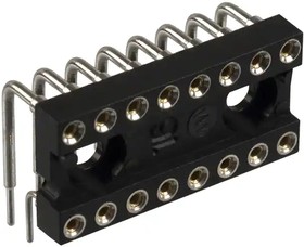 299-43-316-11-001000, Conn DIP Socket SKT 16 POS 2.54mm Solder RA Thru-Hole Tube