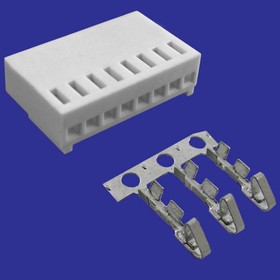 HU-08 pitch 2.54mm+Terminal, Разъём питания низковольтный HU-08 шаг 2.54 мм, 8 контактов