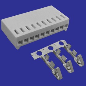 HU-10 pitch 2.54mm+Terminal, Разъём питания низковольтный HU-10 шаг 2.54 мм, 10 контактов