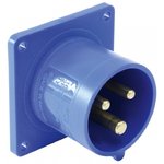 Вилка встраиваемая 16А 230V 1P+N+E IP44 613-6