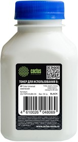 Фото 1/4 Тонер Cactus CS-THPCHUBK-55 черный флакон 55гр. для принтера HP Color Universal CF540A/CF400A/ CF410A/CF400A/CE310
