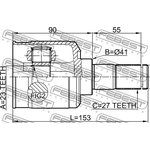 1211-TUC20AT, Шрус внутренний левый 23x41x27