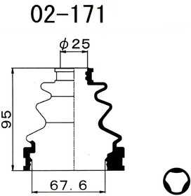 02-171, Пыльник ШРУСа внутреннего