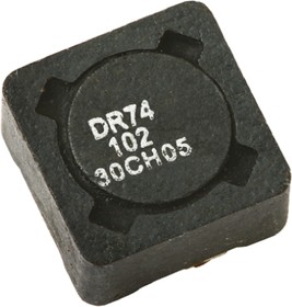 Фото 1/3 DR74-4R7-R, 0704 Shielded Wire-wound SMD Inductor with a Ferrite Core, 4.7 μH ±20% Wire-Wound 4.37A Idc