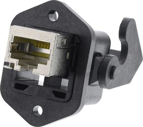 Фото 1/3 09452251560, Harting Han 3A RJ45 Series Female RJ45 Connector, Panel Mount, Cat6