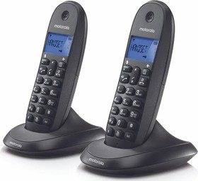 Фото 1/5 Р/Телефон Dect Motorola C1002CB+ черный (труб. в компл.:2шт)