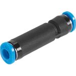 QSK-8, QSK Series Straight Tube-to-Tube Adaptor, Push In 8 mm to Push In 8 mm ...