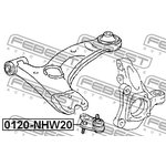 0120-NHW20, Опора шаровая переднего нижнего рычага