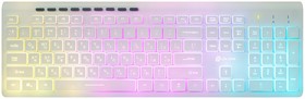 Фото 1/9 Клавиатура Оклик 490ML белый USB slim Multimedia LED