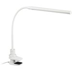 Настольный светильник ЭРА NLED-509-8W-W светодиодный на струбцине белый Б0059841