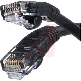 73-7791-25, Cat5e Male RJ45 to Male RJ45 Ethernet Cable, U/UTP, Black PVC Sheath, 7.6m