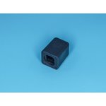 PSM1-K-2-B, Колпачок квадратный для мини кнопки, черный, тип 2, размер 7,2х7,2х9,6мм