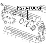 1273TUCSF, пыльник направляющей втулки суппорта HYUNDAI TUCSON 2004-2010