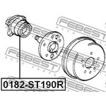 0182ST190R, Ступица в сборе с подшипником TOYOTA COROLLA AE100 91-97