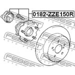 0182-ZZE150R, 0182-ZZE150R_k-ct of the hub bearing! Rear\ Toyota Corolla 1.6 07