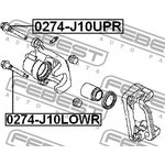 0274-J10LOWR, Втулка направляющая суппорта тормозного заднего