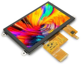 MIKROE-4279, TFT Displays & Accessories 5" TFT Color Display with Capacitive Touch Screen and frame