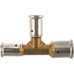 Тройник переходный уменьшенный с двух сторон, латунь пресс, 26x20x20, 11P-262020