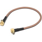 Coaxial cable, MCX plug (angled) to MCX plug (angled), 50 Ω, RG-316/U ...
