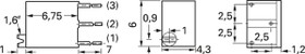 Cermet trimmer potentiometer, 14 turns, 2 MΩ, 0.25 W, THT, on top, RJ-5EW-205-2M OHM