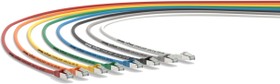 Patch cable, RJ45 plug, straight to RJ45 plug, straight, Cat 6A, S/FTP, LSZH, 10 m, orange