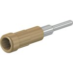 2 mm socket, solder connection, mounting Ø 3.9 mm, brown, 63.9318-27