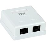 CS2-1C6U-22, ITK Настенная инф.розетка RJ-45, кат.6, 2-порта