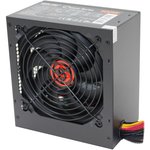 Блок питания Ginzzu CB500 12CM черный,24+4p,PCI-E, 4*SATA, 3*IDE,оплетка MB, кабель питания