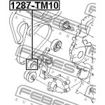 1287-TM10, Ролик натяжителя TOYOTA HARRIER/HYBRID ASU6#,AVU65,ZSU6# ...