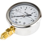 G 1/4 Analogue Pressure Gauge 10bar Bottom Entry, MIT3-D22.B22, 0bar min.