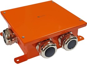 Металлическая коробка SMB165 огн. E-110, о/п 164x164x65, 6 метал. гермоввода 1,5-6 кв.мм. 56269