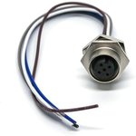 M12A-05PFFC-SH8B15, Sensor Cables / Actuator Cables M12Panelw/Wire Harns 5PIN F ...