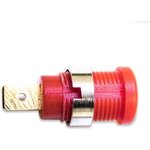 BU-P72913-2, Test Plugs & Test Jacks Panel mount 4mm jack for sheath plug Gold plated Red 10PK