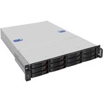Серверная платформа ExeGate Pro 2U660-HS12  RM 19", высота 2U, глубина 660, Redundant БП 2x550W, 12xHotSwap