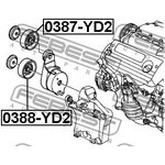 0387-YD2, Ролик натяжной приводного ремня