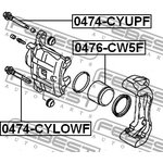 0474-CYUPF, Втулка направляющая суппорта тормозного переднего